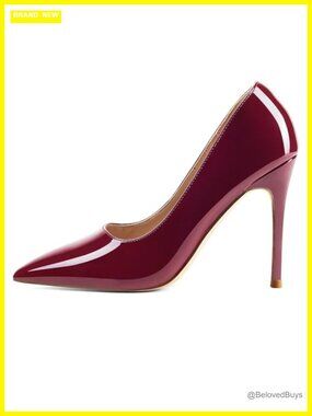 Women's Stiletto High Heels Closed Toe Pointed Toe Dress Pump Shoes 4 Inch